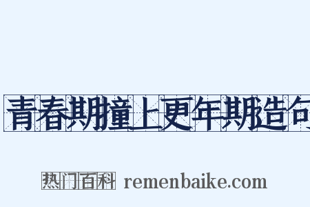 青春期撞上更年期造句是什么意思的图片